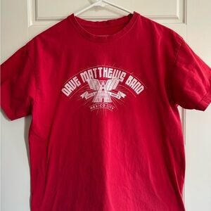 Dave Matthews Band DMB Mexico City 2015 Red Graphic T-Shirt